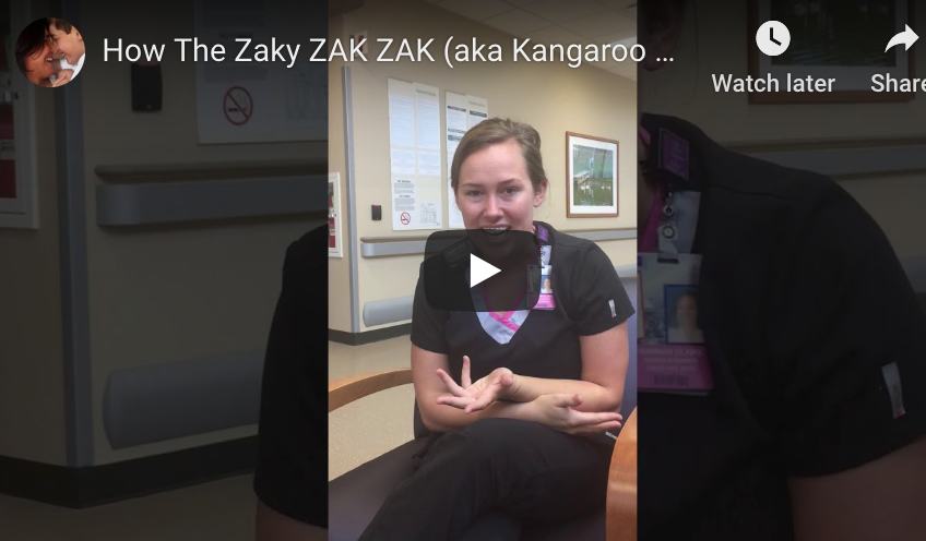 [VIDEO] The Zaky ZAK (aka Kangaroo ZAK) for early discharge of a NICU baby at Parkland, Dallas