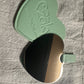 “I love who i see in this mirror” Hand-held, Unbreakable Heart Shaped Mirror